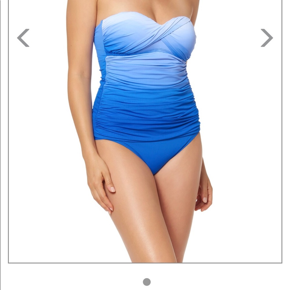 Bandeau tankini ombré blue - NEVER WORN